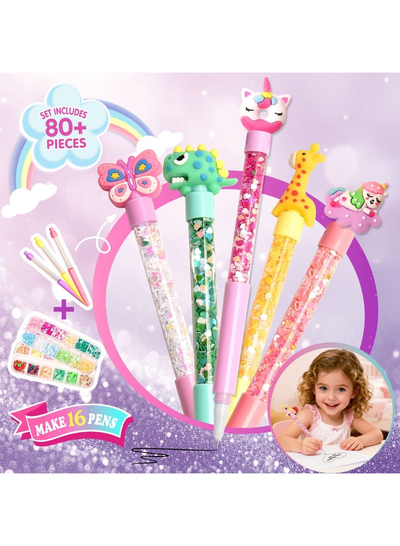 كابسترو مجموعة أقلام كابسترو جليتر الرملية اللامعة للأطفال - أقلام فنية إبداعية بتأثيرات لامعة، أقلام حرفية قابلة لإعادة التعبئة للرسم وكتابة اليوميات والهدايا - علبة هدايا أقلام الرمل اللامعة - Image 2